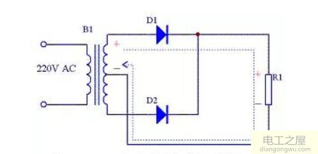 变压器将220V交流电转变为直流电的原理