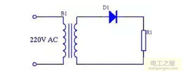 变压器将220V交流电转变为直流电的原理