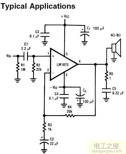 LM1875典型应用电路图