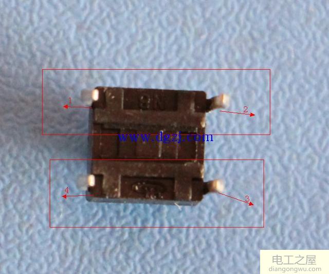 四脚按键开关封装尺寸_四脚按键开关引脚图