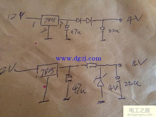 怎么把12v变成4v电路图