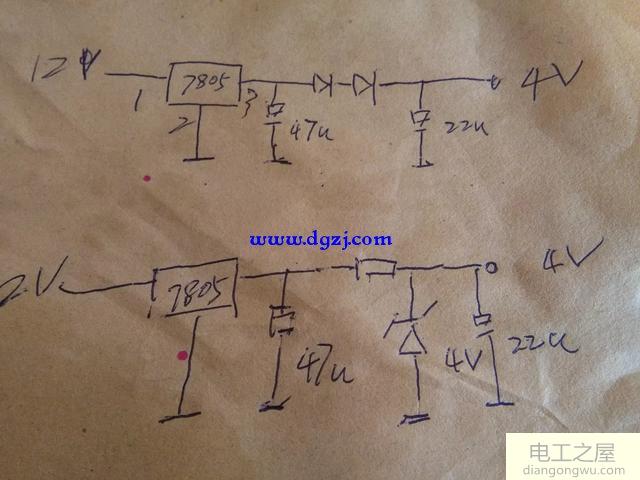 怎样把12v电压变成4v及电路图