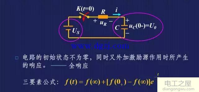 一阶电路的三要素法公式及例题