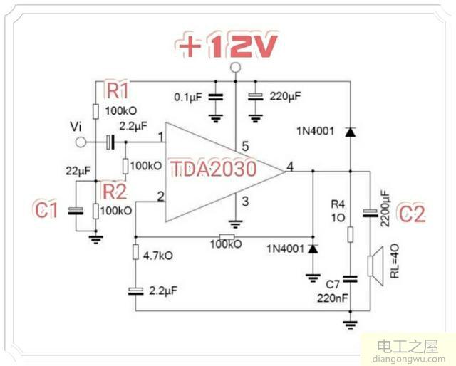 TDA2030工作于±12V和单12V电压下究竟有什么不同