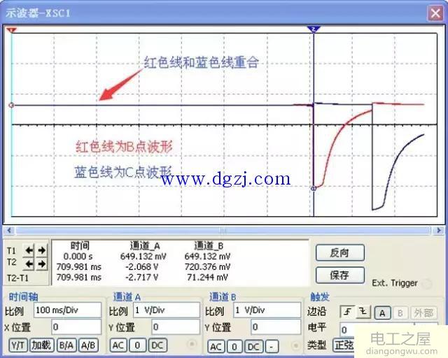 多谐振荡器双闪灯电路仿真分析