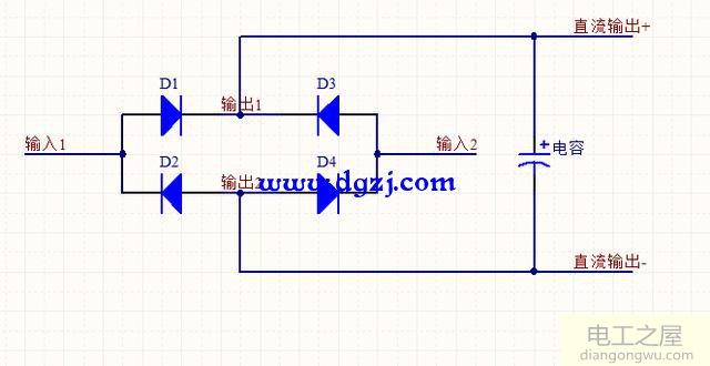 二极管整流桥怎么把交流电变成直流电的原理图解