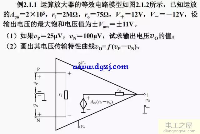 运算放大器基本特性及运放构成的基本电路图