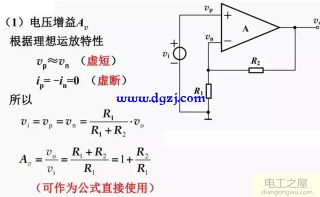 运算放大器基本特性及运放构成的基本电路图