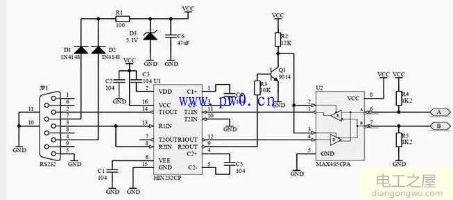 rs485接口通讯协议及引脚定义