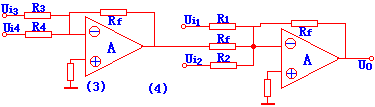 运算放大器反相同相求和电路及和差电路