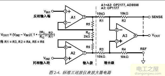 三运放差分放大电路设计原理分析