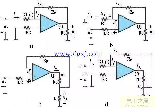 运算放大器负反馈电路的四种方式