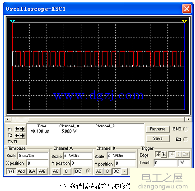 555多谐振荡器电路组成及工作原理图