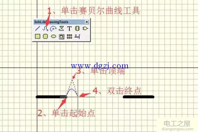 Protel99SE绘制电感符号库时的操作方法图解