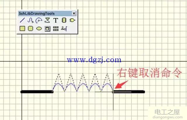 Protel99SE绘制电感符号库时的操作方法图解