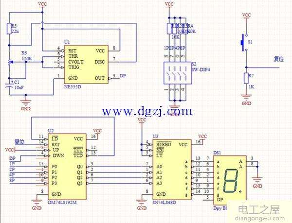 74ls48d怎么控制显示器实现30秒倒计时