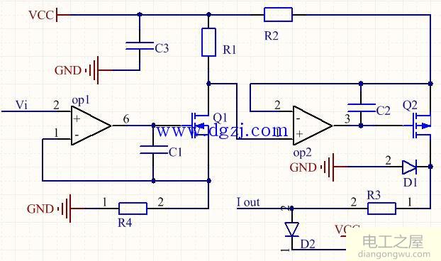 压控电流源VCCS工作原理设计和分析
