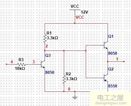 如何分析一个npn管和一个pnp管的发射极连在一起的电路