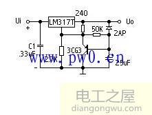 三端集成稳压器使用扩展功能的方法