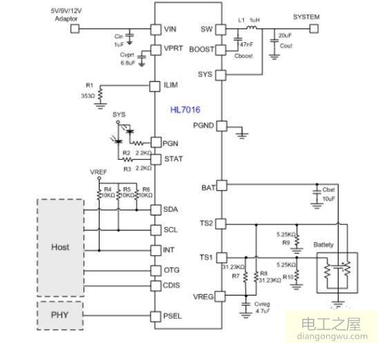 充电管理芯片怎么让双色发光二极管显示不同的颜色