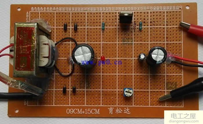 LM317可调直流稳压电路图设计与制作