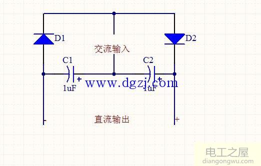 自制220V交流电变直流电的电路图