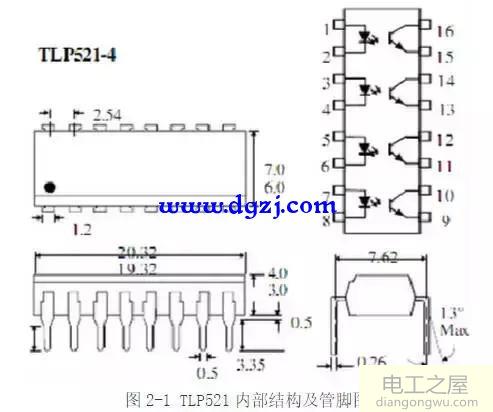 光耦内部结构图以及引脚图_光耦典型<a href=http://www.diangongwu.com/zhishi/dianlutu/ target=_blank class=infotextkey>电路图</a>