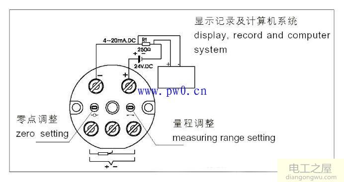 热电偶和热电阻的接线图