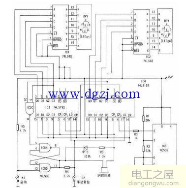 74ls48d怎么控制显示器实现30秒倒计时