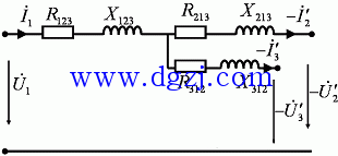 三绕组变压器等效<a href=http://www.diangongwu.com/zhishi/dianlutu/ target=_blank class=infotextkey>电路图</a>