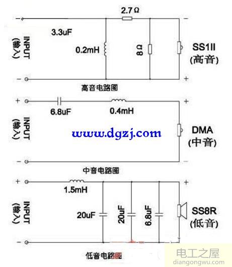 音箱分频器电路图_音箱三分频器电路图