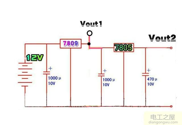 12v电瓶加7805后输出5V还用加7809吗