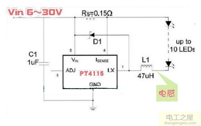 LED灯里的电感线圈在电路中的作用