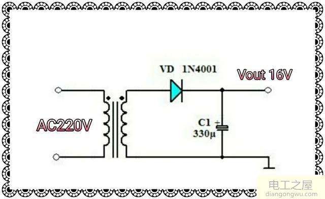 如何用7805将16V电压转为12V