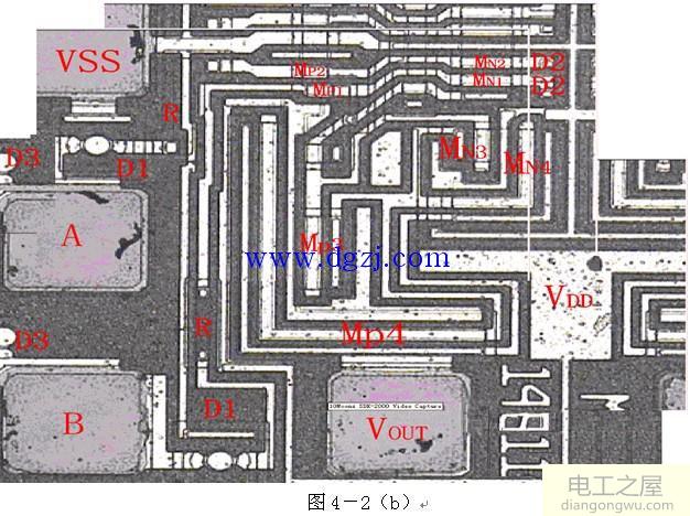 CMOS与非门芯片电路图及解剖过程