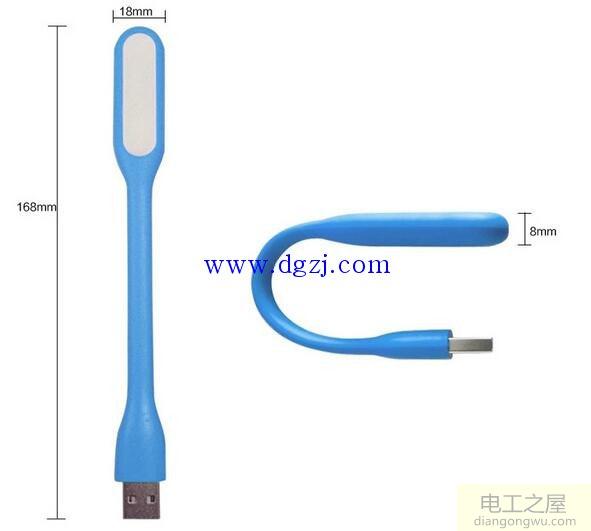 USB LED随身灯实物电路图