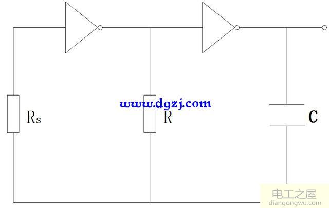 分立元件反相器组成的振荡电路