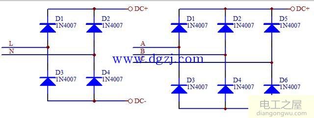 三相整流桥工作原理图解