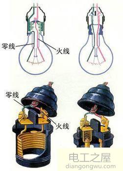 圆型底座两个接线柱无标识怎样分零火线