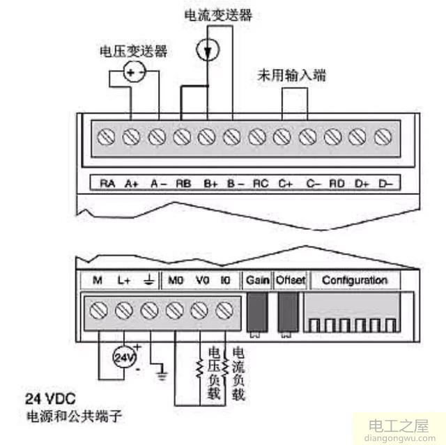 模拟量输出模块通过电压或电流信号控制变频器