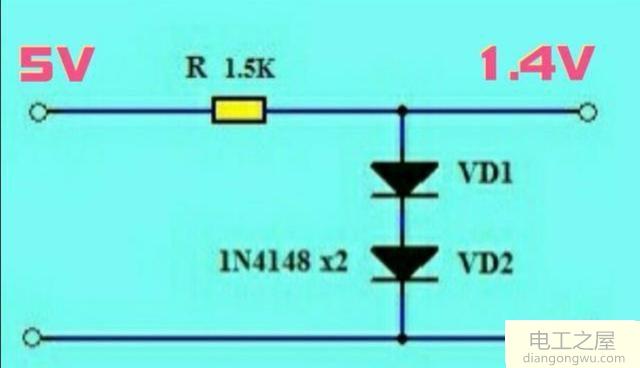 直流电5v怎样降到1.5v