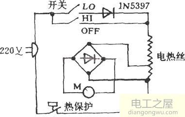 吹风机发热部分的电压是多少