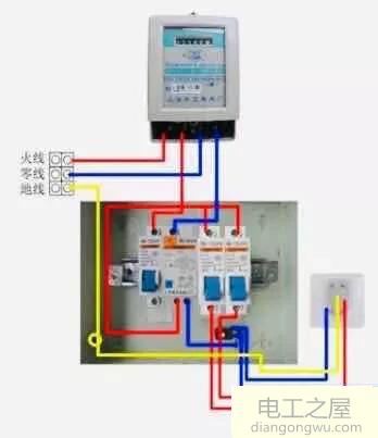 两条线怎么接一开五孔可以自己接个地线吗