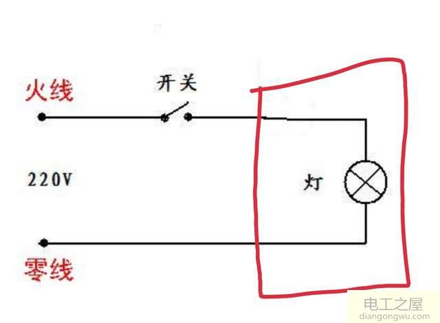 一个开关一个灯要接到电井几根线要怎么走