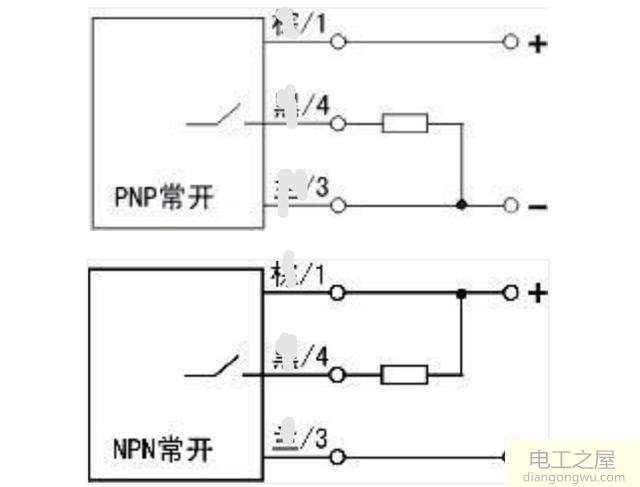 npn光电开关输出是0v测量怎么有5v