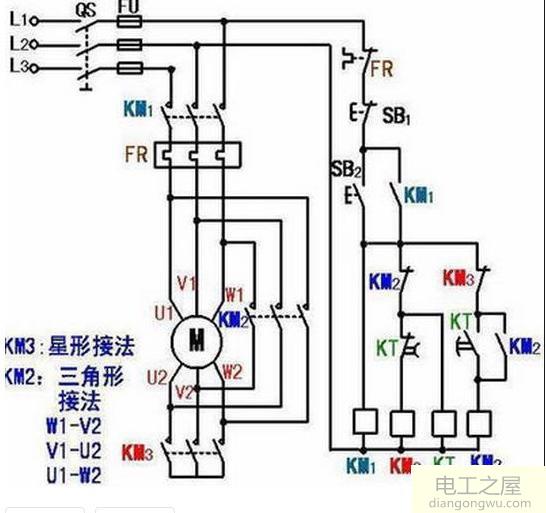 电动机星三角接法怎么接?6根线分别接哪个点