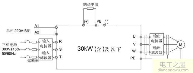 变频器的控制回路接线方法