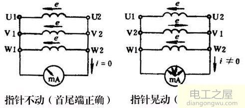 万用表判断电机6个接头的首尾端