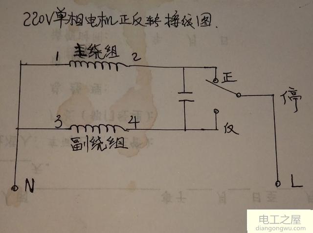 怎样改变220v<a href=http://www.diangongwu.com/zhishi/diandongji/ target=_blank class=infotextkey>电动机</a>正反转