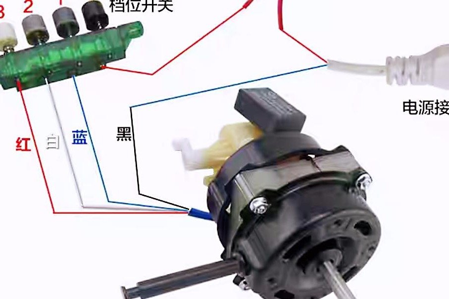 3档调速风扇有4根线怎么接？只要零线不接错，怎么接都不会烧电机